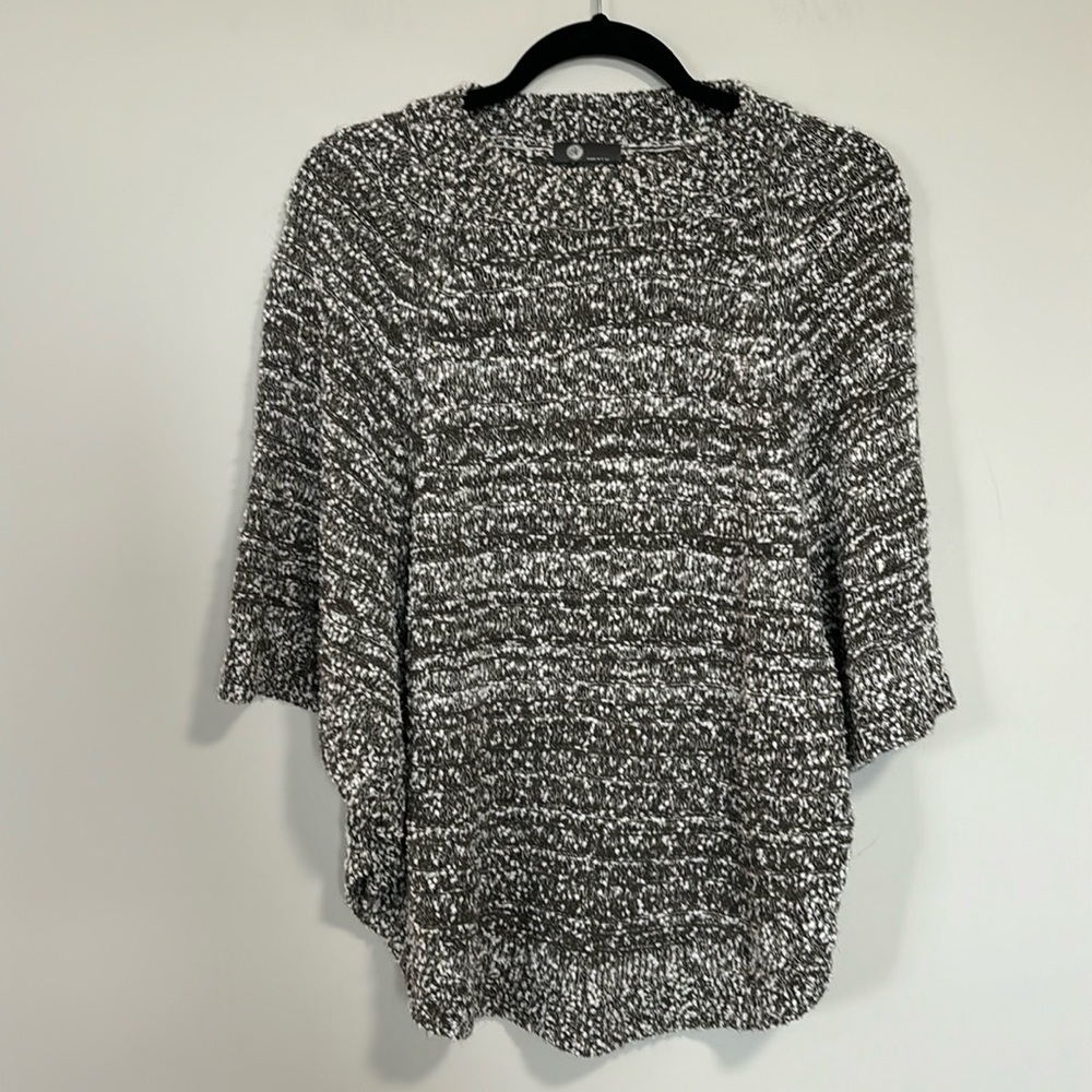 M Made in Italy Crew Neck Cape Sweater Poncho Small Oversize Alpaca Blend